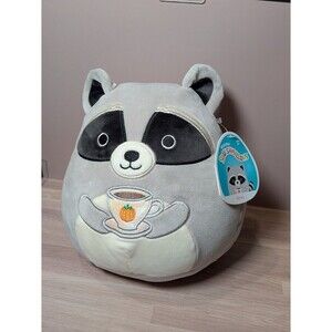 NEW Squishmallow 8"  Plush Toy Rocky Raccoon Pumpkin Spice Latte Fall Squad 2021